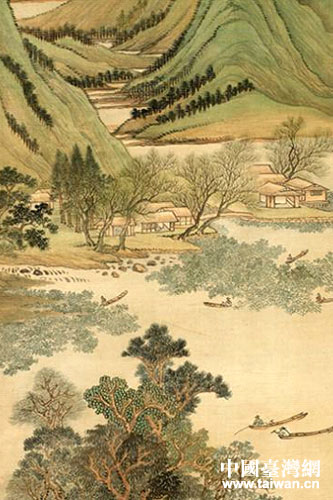 王翚《采菱圖軸》 王翚《采菱圖軸》