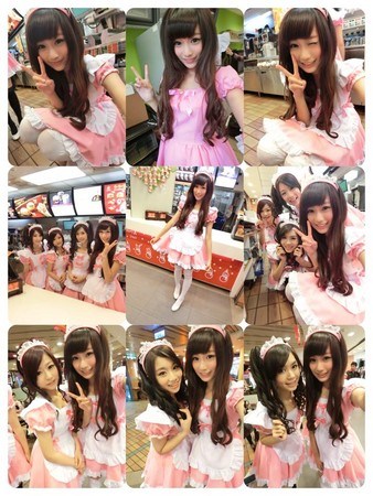 店員穿女仆裝嬌聲嗲氣服務網友嘆:我要去吃飯(圖)