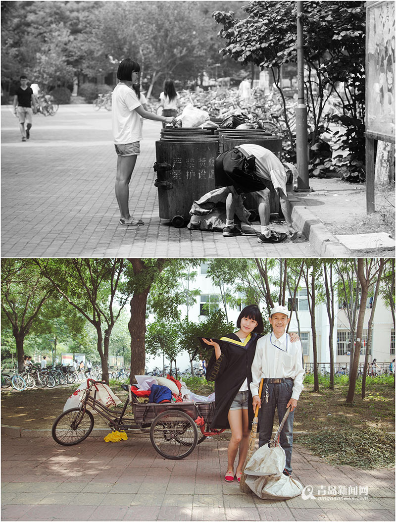 青島大學生曬穿越畢業照 重溫大學點滴 青島大學生曬穿越畢業照 重溫大學點滴