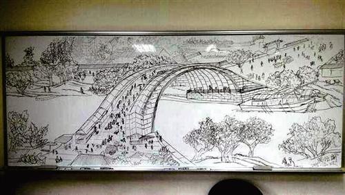 高手在民間?臺校園再現《清明上河圖》(圖)