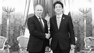 普京和安倍 來源:觀察者網 普京和安倍 來源:觀察者網