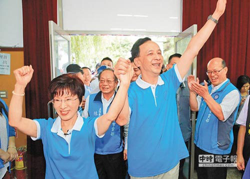 洪秀柱與朱立倫資料照 洪秀柱與朱立倫資料照