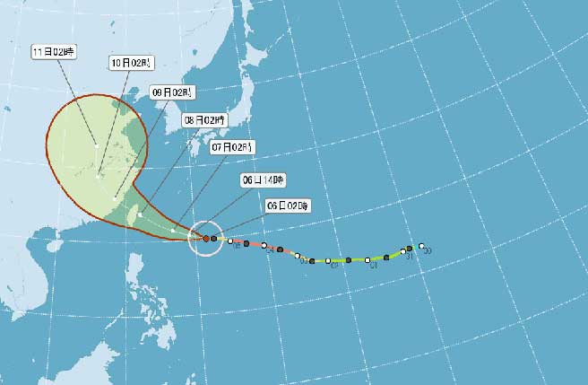受臺風“蘇迪勒” 受臺風“蘇迪勒”