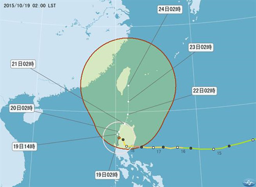 “巨爵”或轉輕臺風臺灣最快20日發布海警