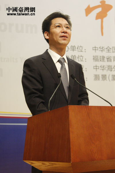 全國青聯主席賀軍科發表致辭。 全國青聯主席賀軍科發表致辭。