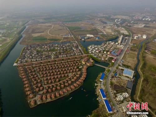 航拍雄安新區(qū)白洋淀景區(qū)秀美春色。(資料圖)張帆 攝