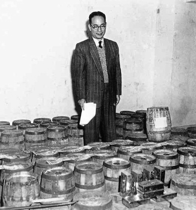 從大陸運(yùn)來的黃金存放進(jìn)臺(tái)北的金庫(kù),這里只是運(yùn)臺(tái)黃金的一小部分。